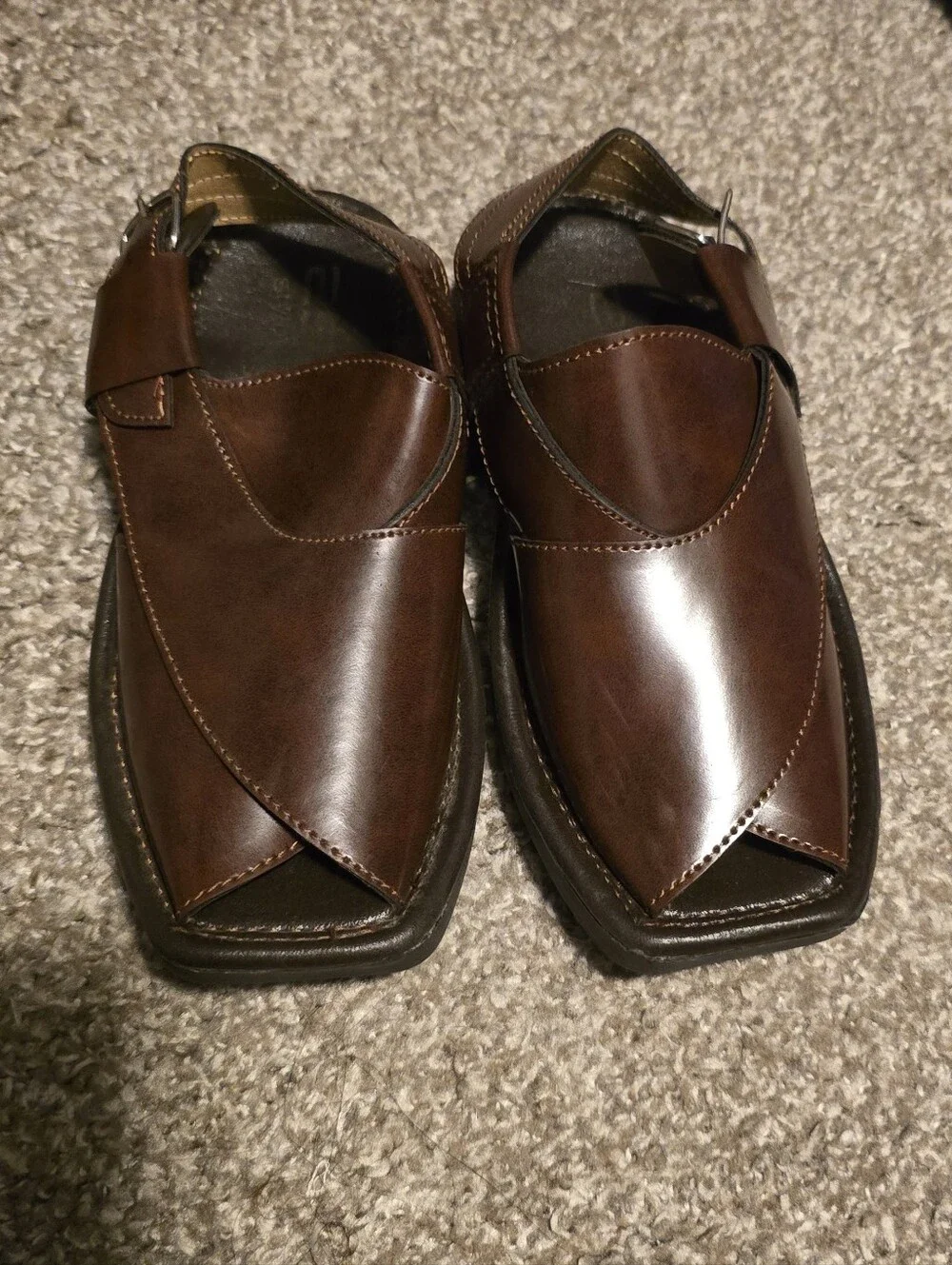 Peshawari Chapal In Brown Color For Kids Size 30, USA Size 13
